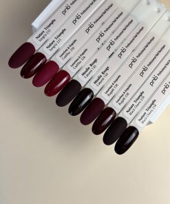 PNB UV/LED Gel Polish – Dunkle Weinrot- und Schwarzrot-Töne: Sangria, Cadillac, Cabaret, Bugatti, Black Cherry