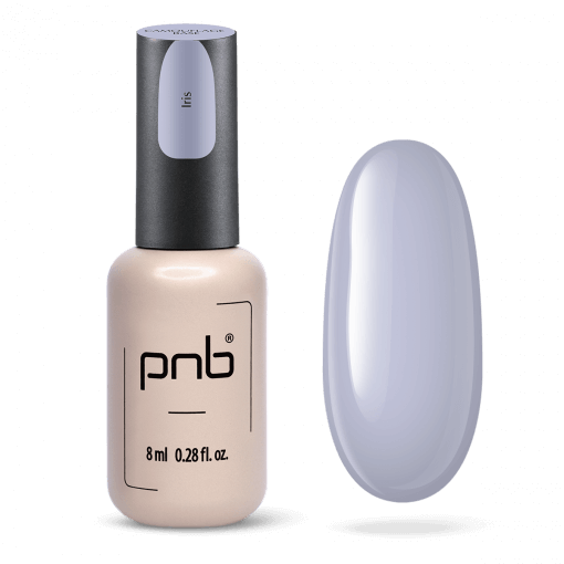 PNB Camouflage Base Iris Blue – Flasche mit Swatch in hellblauem Gel