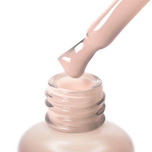 Pinsel mit PNB Camouflage Base Natural Ivory – UV/LED Gel in neutralem Nudeton