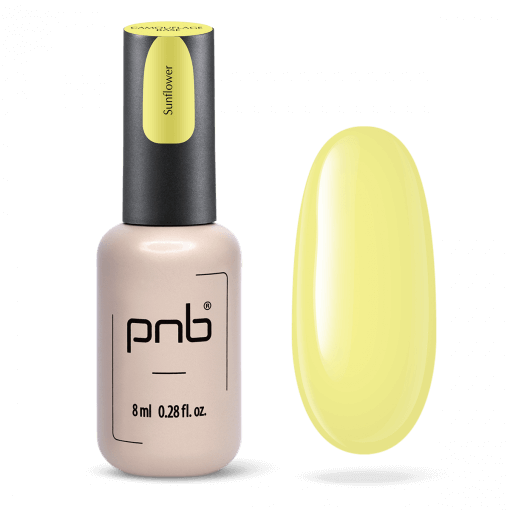 PNB Camouflage Base Sunflower – Flasche mit Swatch in hellem Gelb