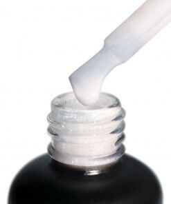 PNB Crystal Base Milk – UV/LED Gummibase in milchigem Weiß auf Applikator