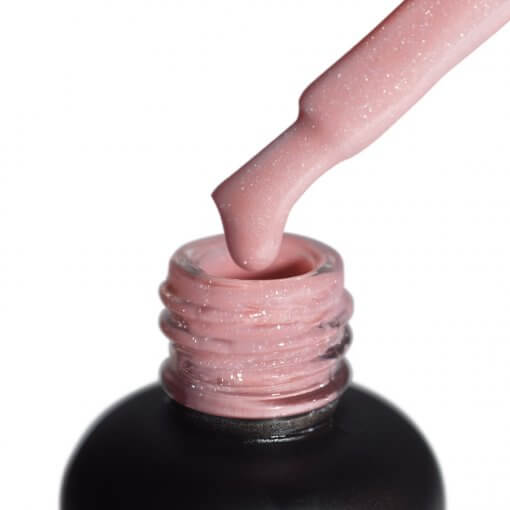 PNB Crystal Base Pink – UV/LED Gummibase mit leichtem Rosé-Ton auf Pinsel