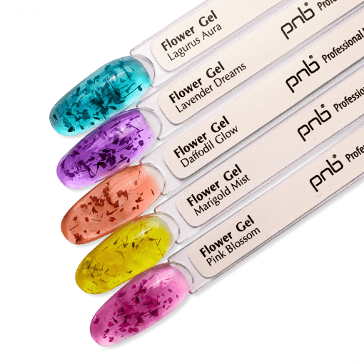PNB Flower Gel Farbpalette – Marigold Mist und weitere Farben auf Nail-Tips