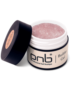 PNB Builder Gel Cosmo Beige – UV/LED Aufbaugel Beige mit Glitzer, 15 ml