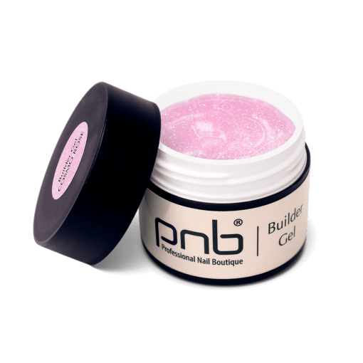 PNB Builder Gel Cosmo Rose – UV/LED Aufbaugel Rosa mit Glitzer, 15 ml