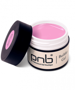 Geöffnetes Builder Gel Rosa Sweet Pink von PNB – mittelviskoses UV/LED Gel für Nagelverstärkung und Modellage