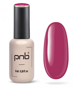Flasche der PNB Camouflage Base Mauve Charm mit Farb-Swatch – UV/LED Gel in elegantem Mauveton