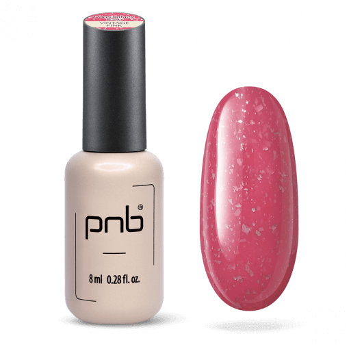 PNB Camouflage Base Vintage Pink – Flasche mit Swatch in elegantem Altrosa