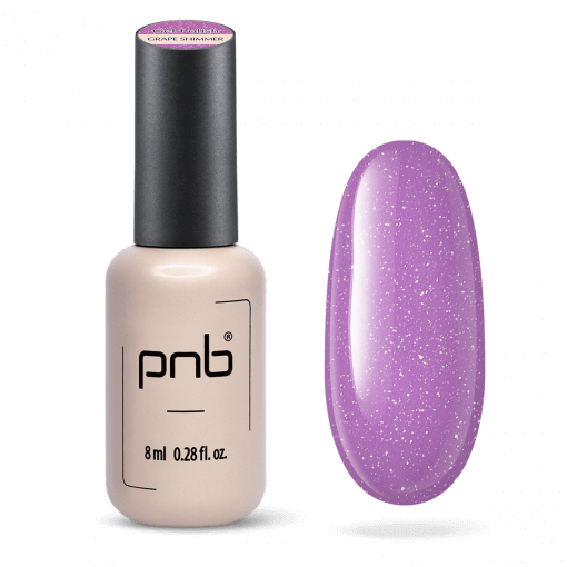 PNB Gel Polish Grape Shimmer – Lila UV/LED Nagellack mit Glitzer, 8 ml