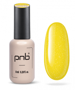 PNB Gel Polish Lemon Pop – UV/LED Nagellack Gelb mit Glitzer, 8 ml