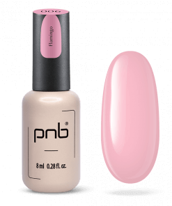 PNB Gel Polish 006 – Flasche mit UV/LED Gel und Farbmuster in elegantem Nude-Rosé