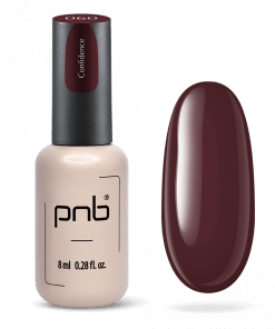 PNB Gel Polish 060 – UV/LED Gellackflasche mit pfirsichfarbenem Swatch