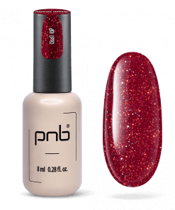 PNB Shock Effect 07 Red – UV/LED Gel Polish mit Glitzereffekt und Flasche