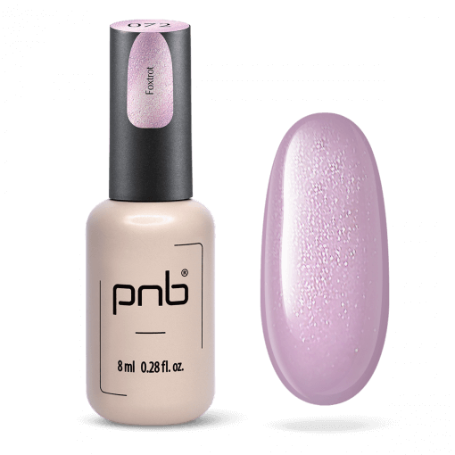 PNB Gel Polish 072 – Flasche mit Farbmuster in weichem Pastellrosa