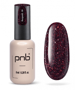 PNB Shock Effect 08 Burgundy – UV/LED Gel Polish mit Flasche und Farbmuster
