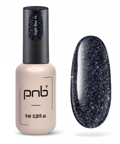 PNB Shock Effect 10 Night Blue – UV/LED Gel Polish in Dunkelblau mit Glitzer