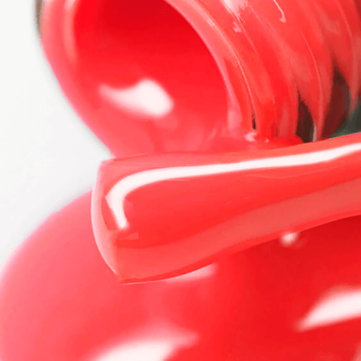 PNB Gel Polish 254 – UV/LED Gellack in klassischem Rot auf Pinsel