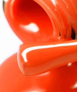 PNB Gel Polish 255 – UV/LED Gellack in Rot-Orange auf Applikator