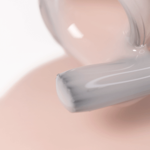Makroaufnahme: PNB Gel Polish 291 – Gel auf Pinsel in zartem Beige-Rosé