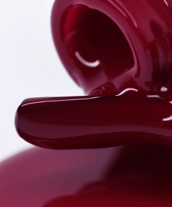Makroaufnahme: PNB Gel Polish 337 – UV/LED Gellack auf Pinsel in Weinrot