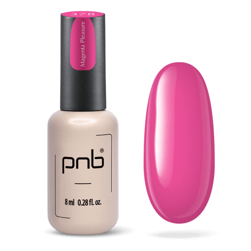 PNB Gel Polish 378 – 8 ml UV/LED Gellack in leuchtendem Magenta-Pink