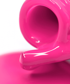 Makroaufnahme: PNB Gel Polish 378 – UV/LED Gellack auf Pinsel in Magenta