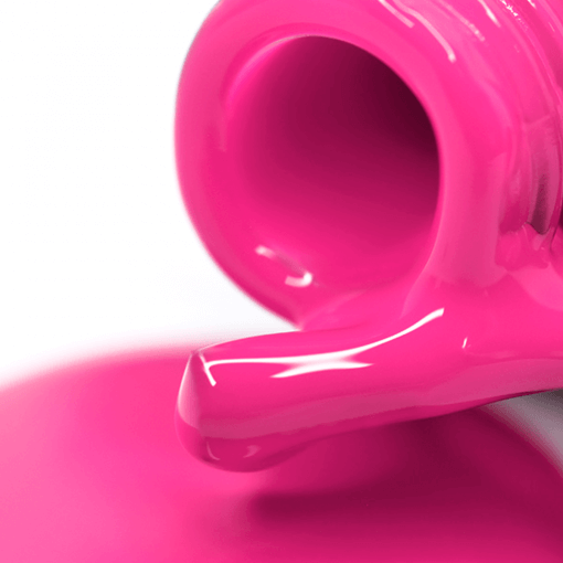 Makroaufnahme: PNB Gel Polish 378 – UV/LED Gellack auf Pinsel in Magenta