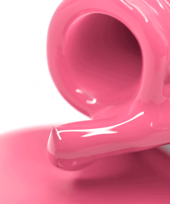 Makroaufnahme: PNB Gel Polish 379 – UV/LED Gellack auf Pinsel in zartem Rosa