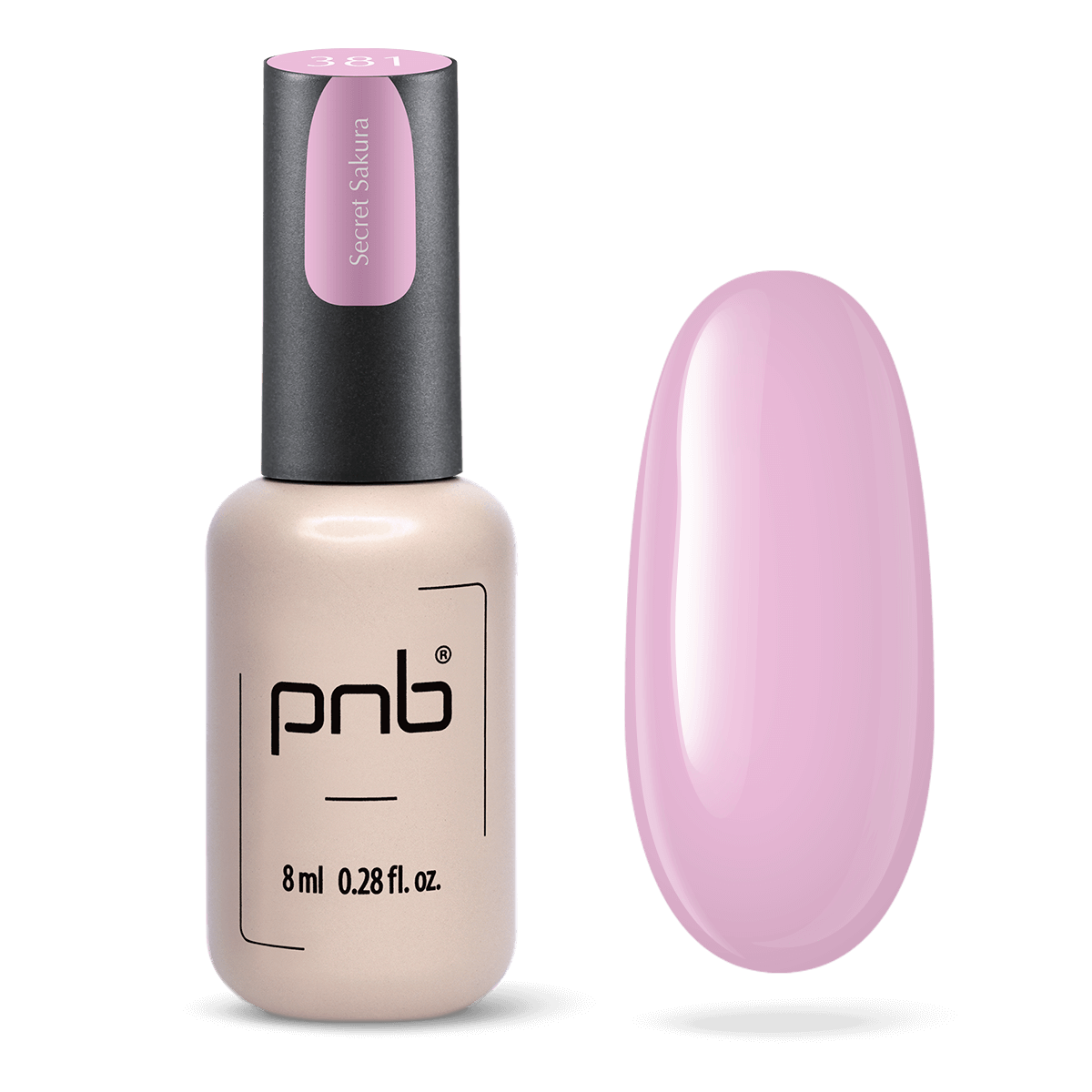 PNB Gel Polish 381 – UV/LED Gellack in zartem Pastellrosa, 8 ml