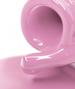Makroaufnahme: PNB Gel Polish 381 – UV/LED Gellack auf Pinsel in zartem Rosa