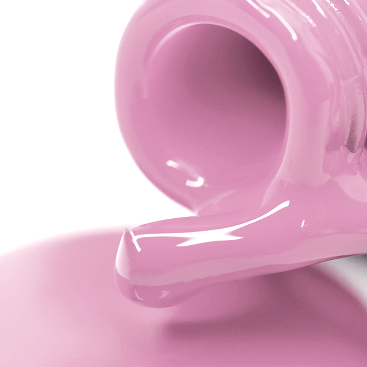 Makroaufnahme: PNB Gel Polish 381 – UV/LED Gellack auf Pinsel in zartem Rosa