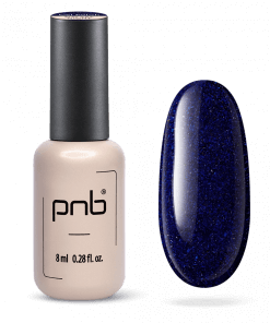 PNB Gel Polish Galaxy Night – UV/LED Gellack in tiefem Blau mit Sternenstaub-Glitzer, 8 ml