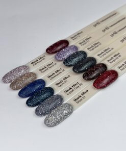 PNB Shock Effect Gel-Lacke auf Nagel-Tips mit marmoriertem Effekt in verschiedenen Farben – auffälliges Design für Nailart