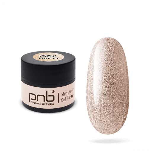 PNB Shimmer Gel Paste 03 Beige – UV/LED Gel für dezente Nailart, 5 ml