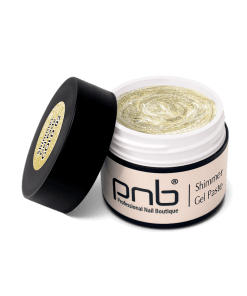Geöffnete PNB Shimmer Gel Paste Gold mit Metallic-Struktur