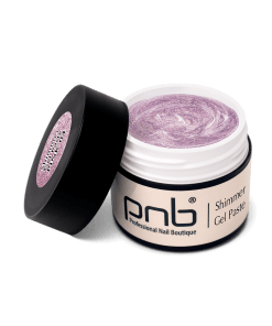 Geöffneter Tiegel PNB Shimmer Gel Paste Pink – cremiger Rosa-Glitzereffekt