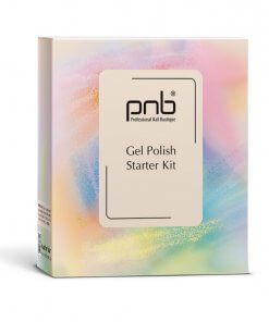 PNB Gel Polish Starter Kit Basic – Frontansicht der Verpackung in pastellfarbenem Design