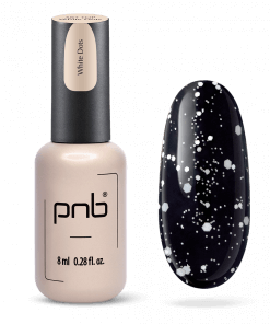 PNB Art Top White Dots – Effekt-Top Coat mit weißen Punkten 8 ml