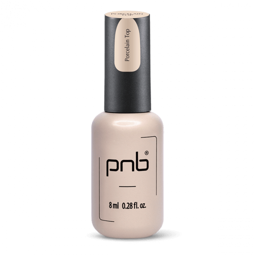 PNB Porcelain Top No Wipe – UV/LED Gel Top Coat milchig-matt 8 ml Flasche