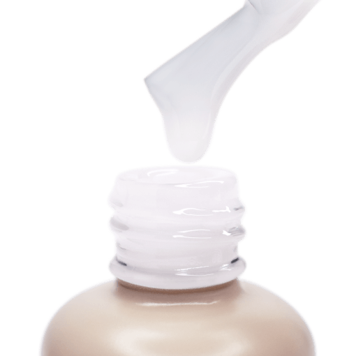 Makroaufnahme PNB Porcelain Top No Wipe – Gelpinsel mit milchiger Textur