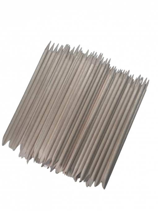 Orange Wood Sticks 100 Stück – Rosenholzstäbchen für Nagelpflege und Maniküre