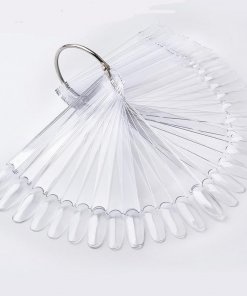 Transparente ovale Nageltips zur Farbdarstellung auf Ring, 50 Stück
