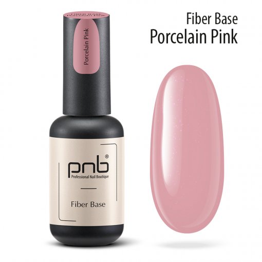 PNB Revital Fiber Base Porcelain Pink 17 ml – Flasche mit Farbmuster