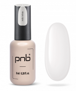 PNB Revital Fiber Base Milk White 17 ml – Flasche mit Swatch