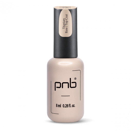 PNB Titanium Base/Top Coat 2 in 1 – kompakte Flasche mit 8 ml Inhalt