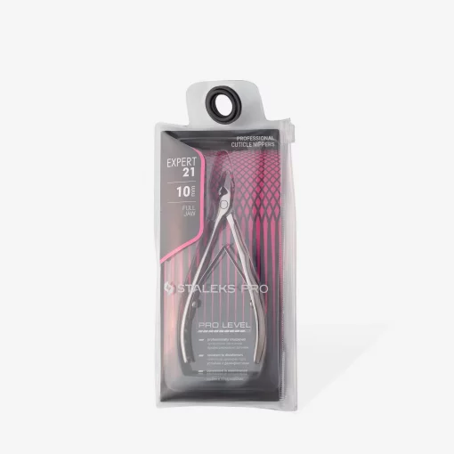 Verpackung der Staleks Professionelle Nagelhautzange EXPERT 21 – professionelle Maniküre Werkzeug sicher verpackt