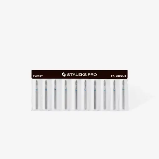 Staleks PRO Diamantfräser Flamme Blau 2,1 mm – 10er Packung