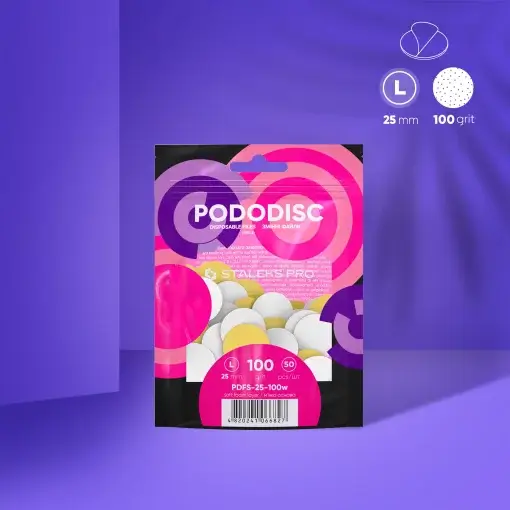 Pododisc Ersatzfeilen 100 Grit Staleks Pro 25mm – 50 Stück