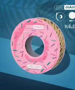 Staleks PRO papmAm EXPERT DONUT Schleifrolle – Weiß, 180 Grit, Einweg-Schleifband für Maniküre