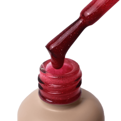 Makroaufnahme PNB Camouflage Base 03B Tango de Pasión – Rote Gel-Basis mit Schimmer